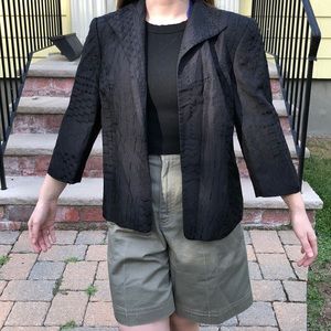 Coldwater Creek PS black silk open jacket